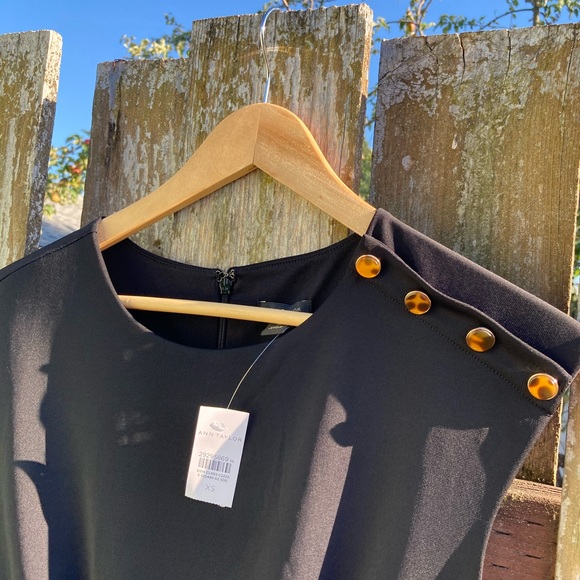 Shoulder Button Matte Jersey Flare Dress - Picture 2 of 16